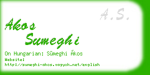 akos sumeghi business card